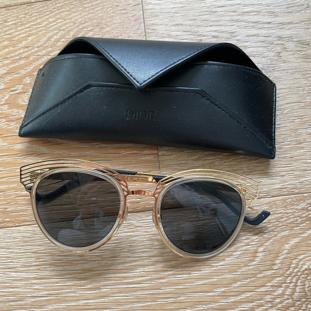 Dior • Enigme 51mm Gold Sunglasses - Picture 2 of 12